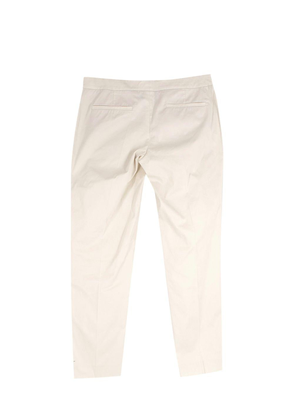 Cream Cropped Trousers