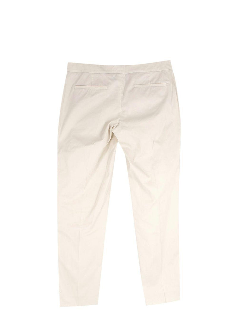 Cream Cropped Trousers