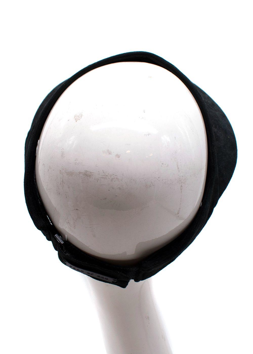 Black Suede Visor Cap