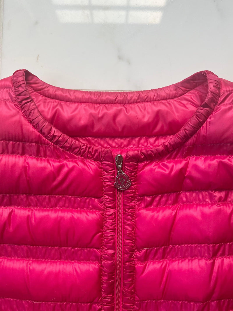 pink lightweight down jacket