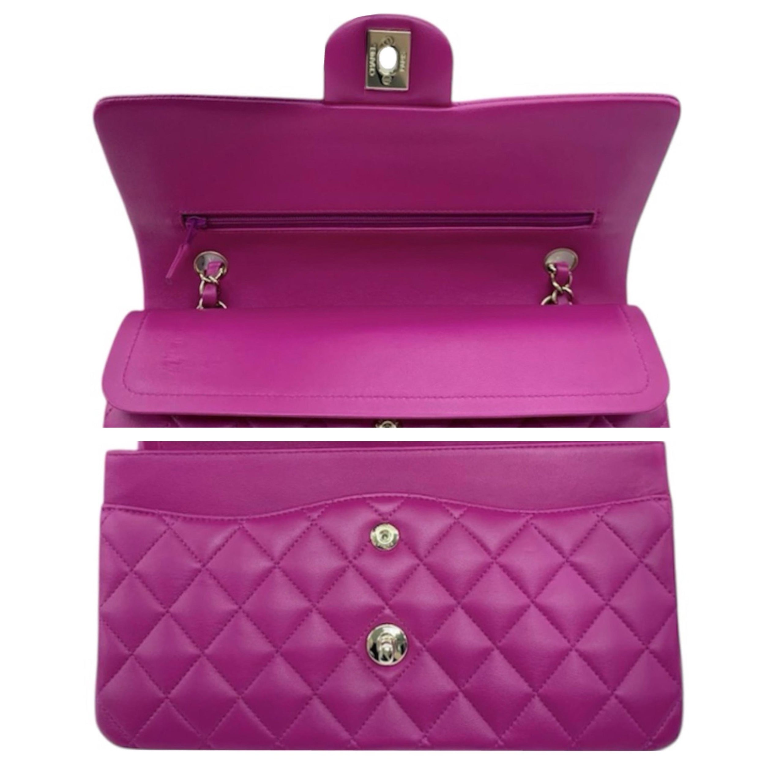 Chanel Pink Medium Lambskin Double Flap Bag