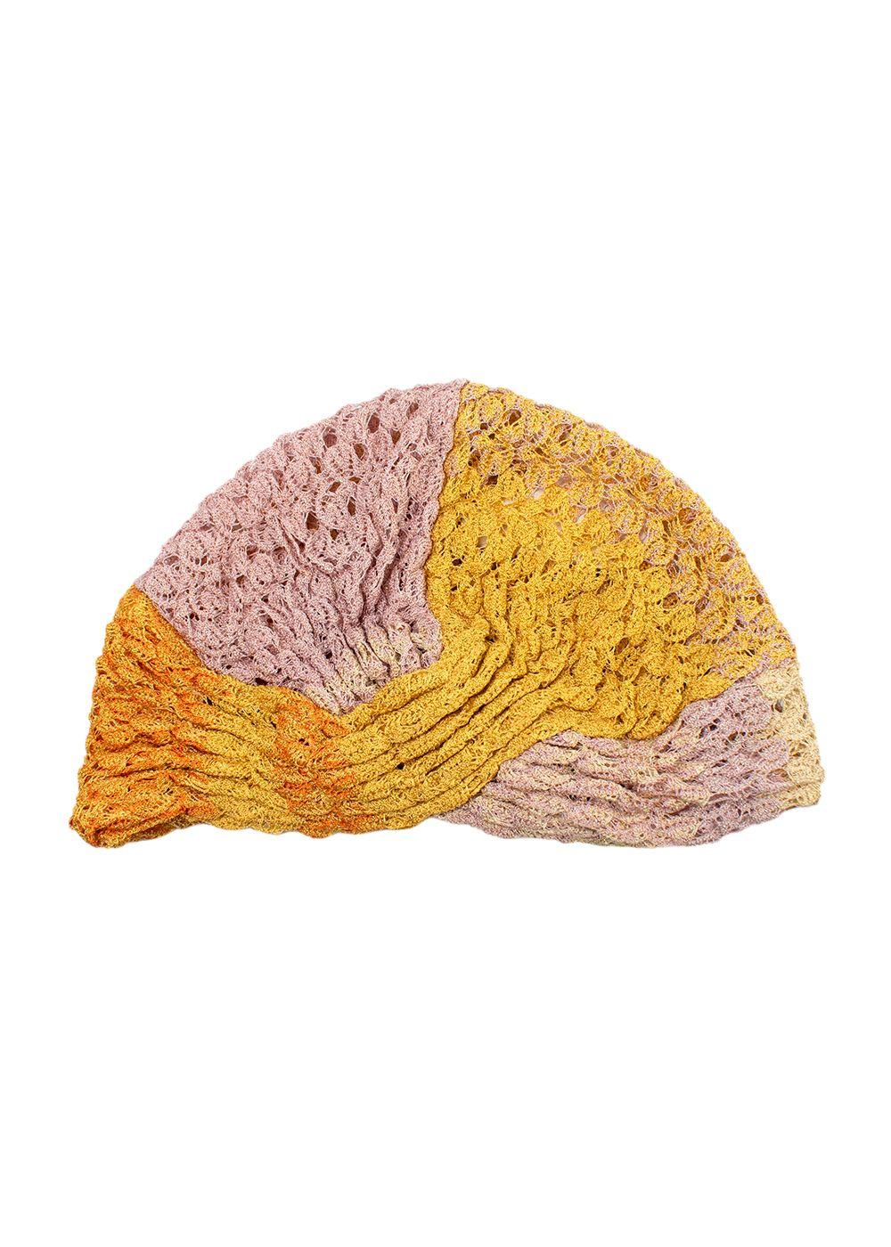 Missoni Yellow & Pink Metallic Knit Turban