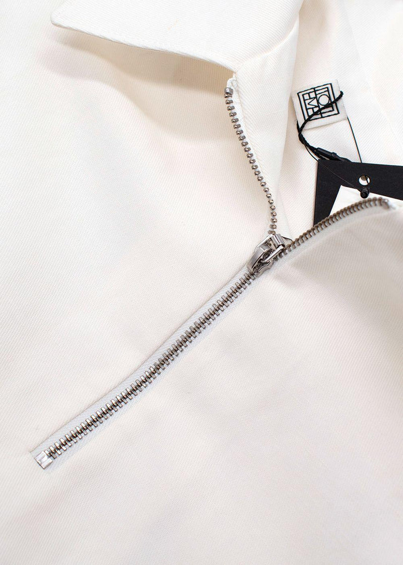 Toteme Off White Linen Blend Tracksuit Top