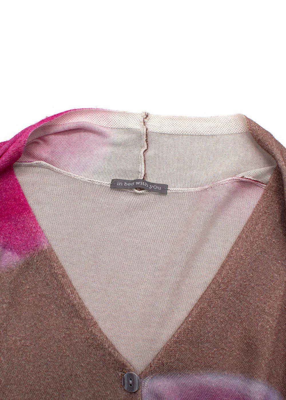 In Bed With You Pink Printed  Longline Cardigan