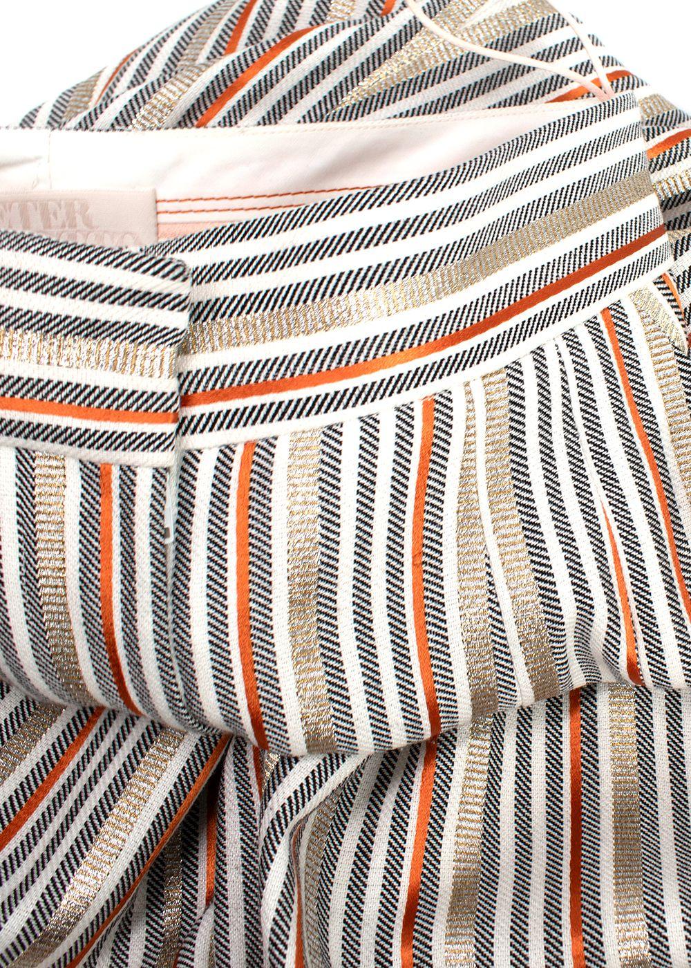 Peter Pilotto Metallic Striped Culottes