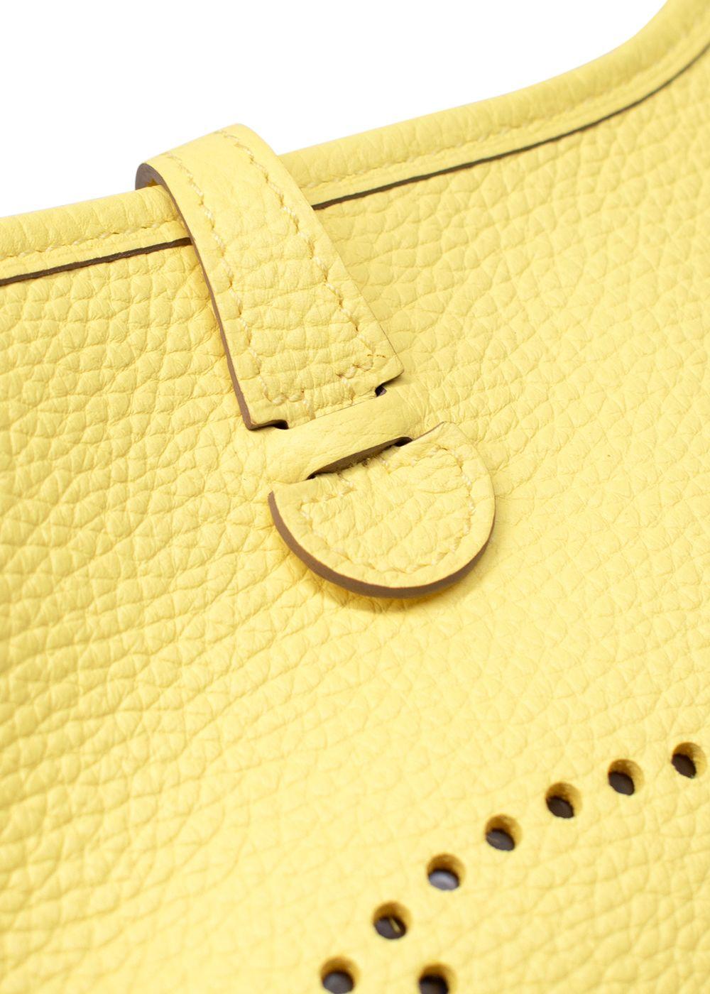 Hermes Mini Evelyn Limoncello with Palladium Hardware