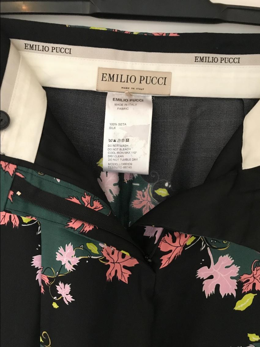 Emilio Pucci Silk Printed Trousers