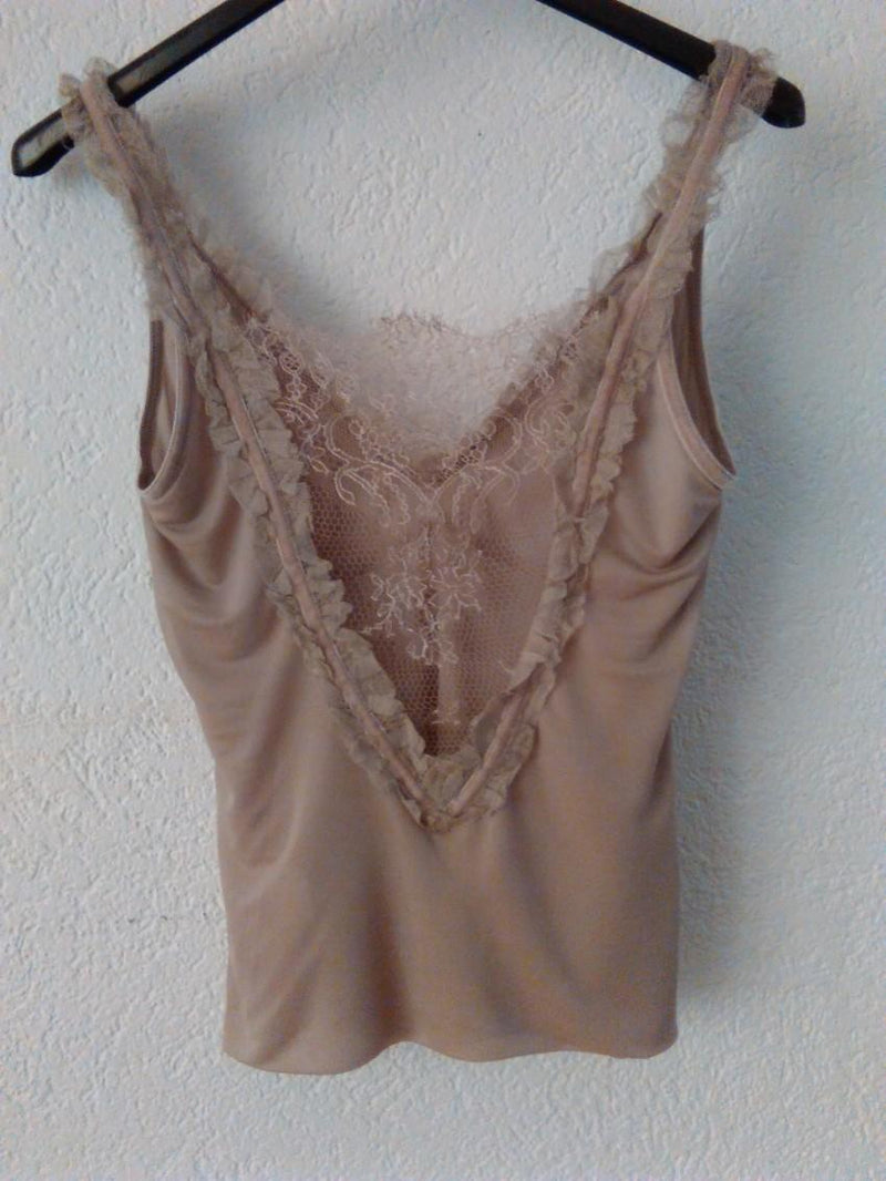 Gucci Silk Jersey Lace Detailed Top