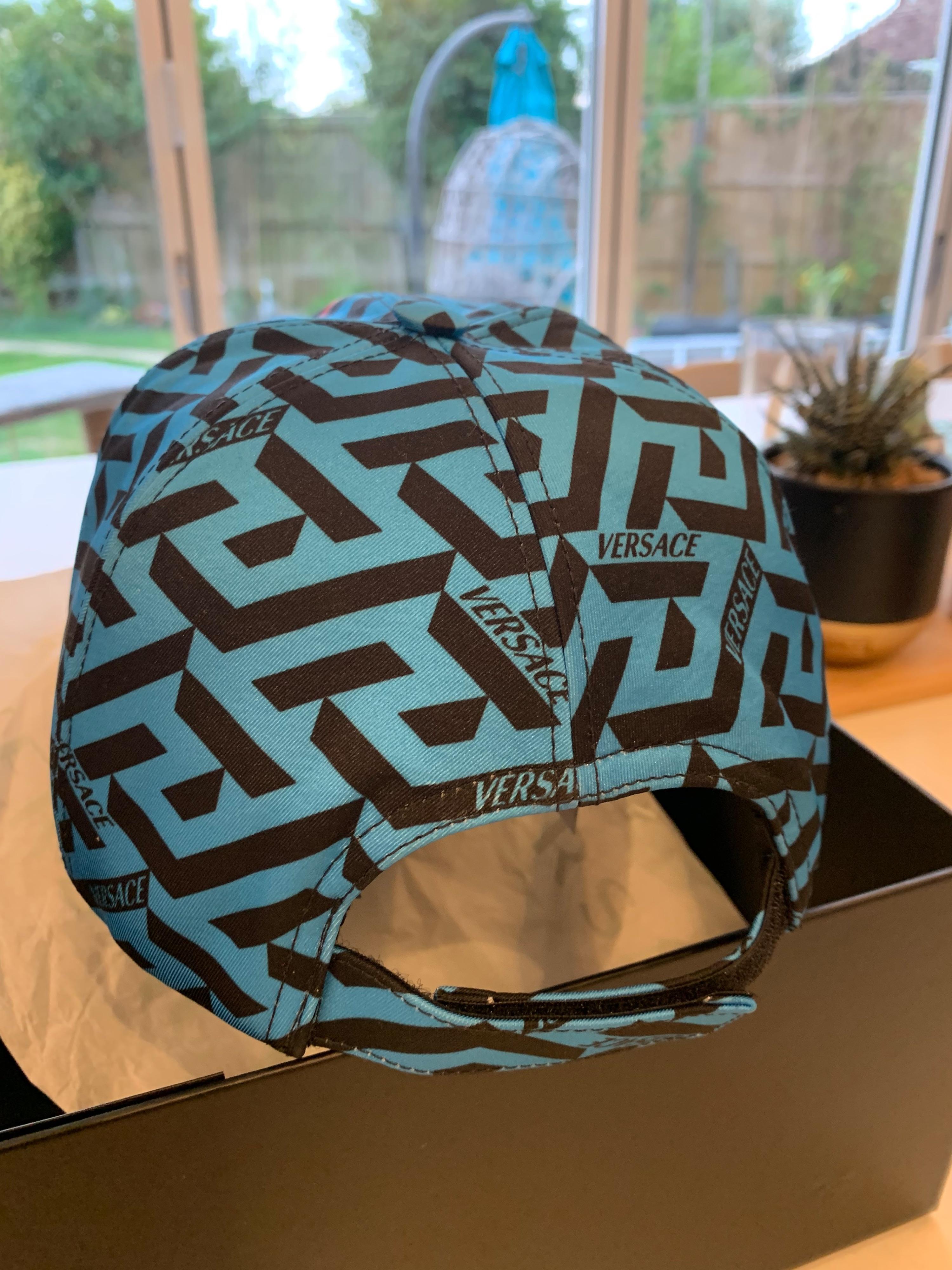Kids Blue Grecca Print Baseball Cap