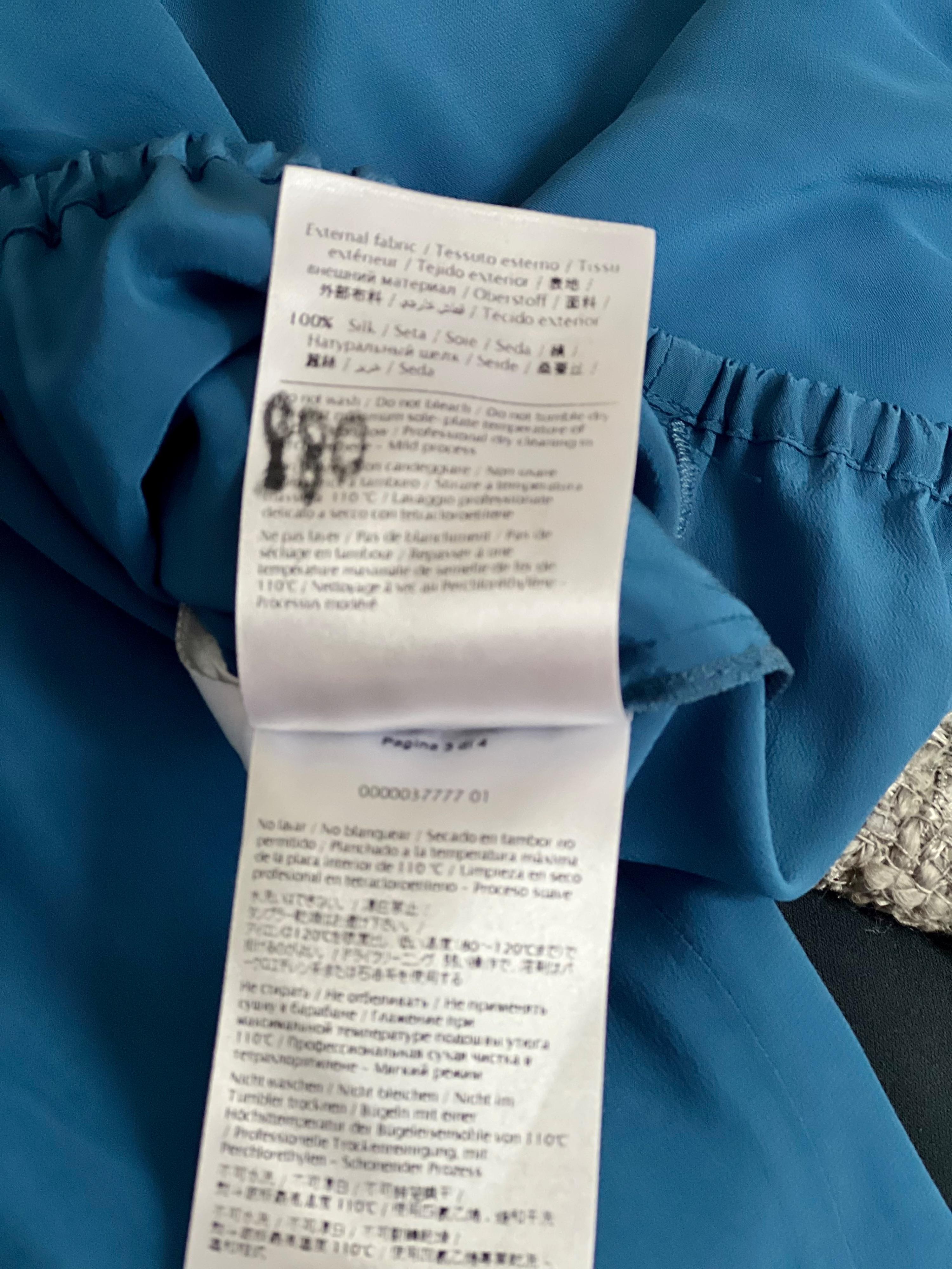 Red Valentino Blue Silk Blouse