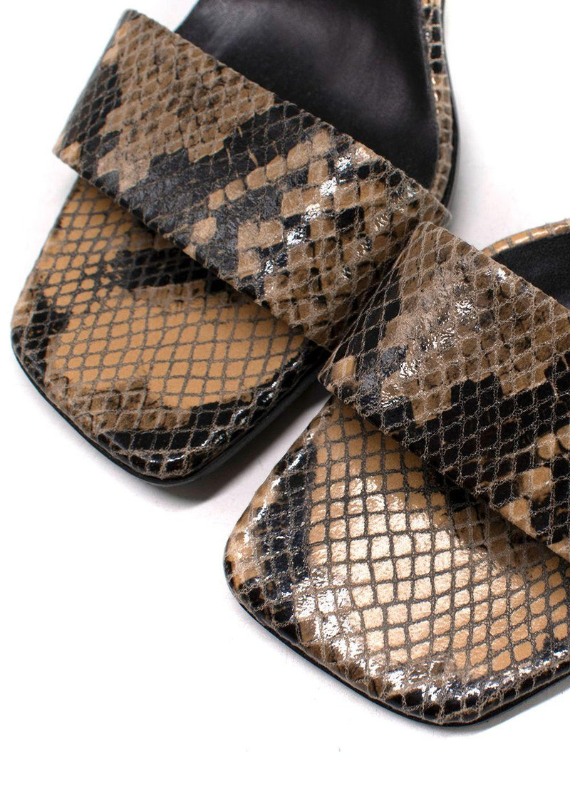 Stella McCartney Faux Snakeskin Mules