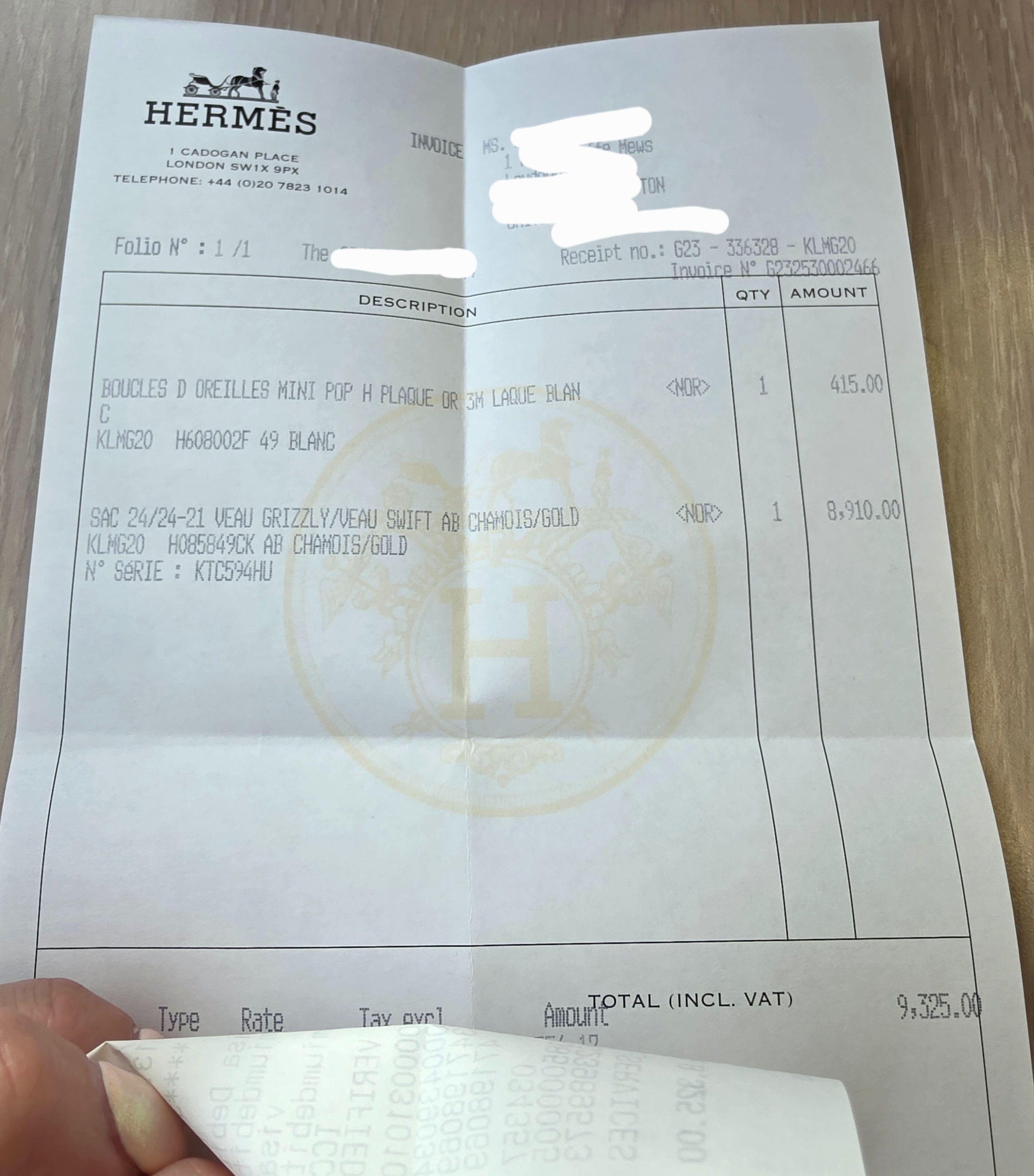 Hermés Tan 24/24 21 Grizzly Bag