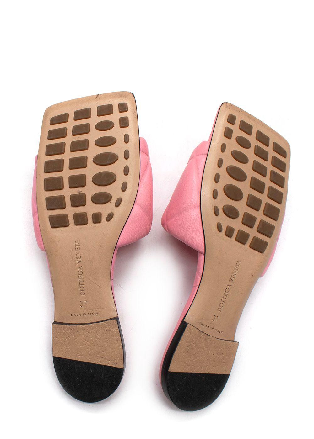 Bottega Veneta Pink Lido Flat Sandals