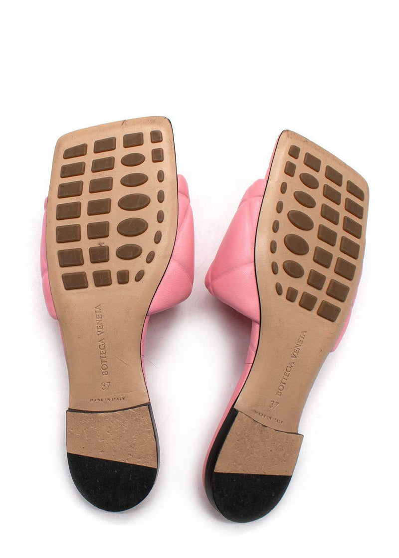 Bottega Veneta Pink Lido Flat Sandals
