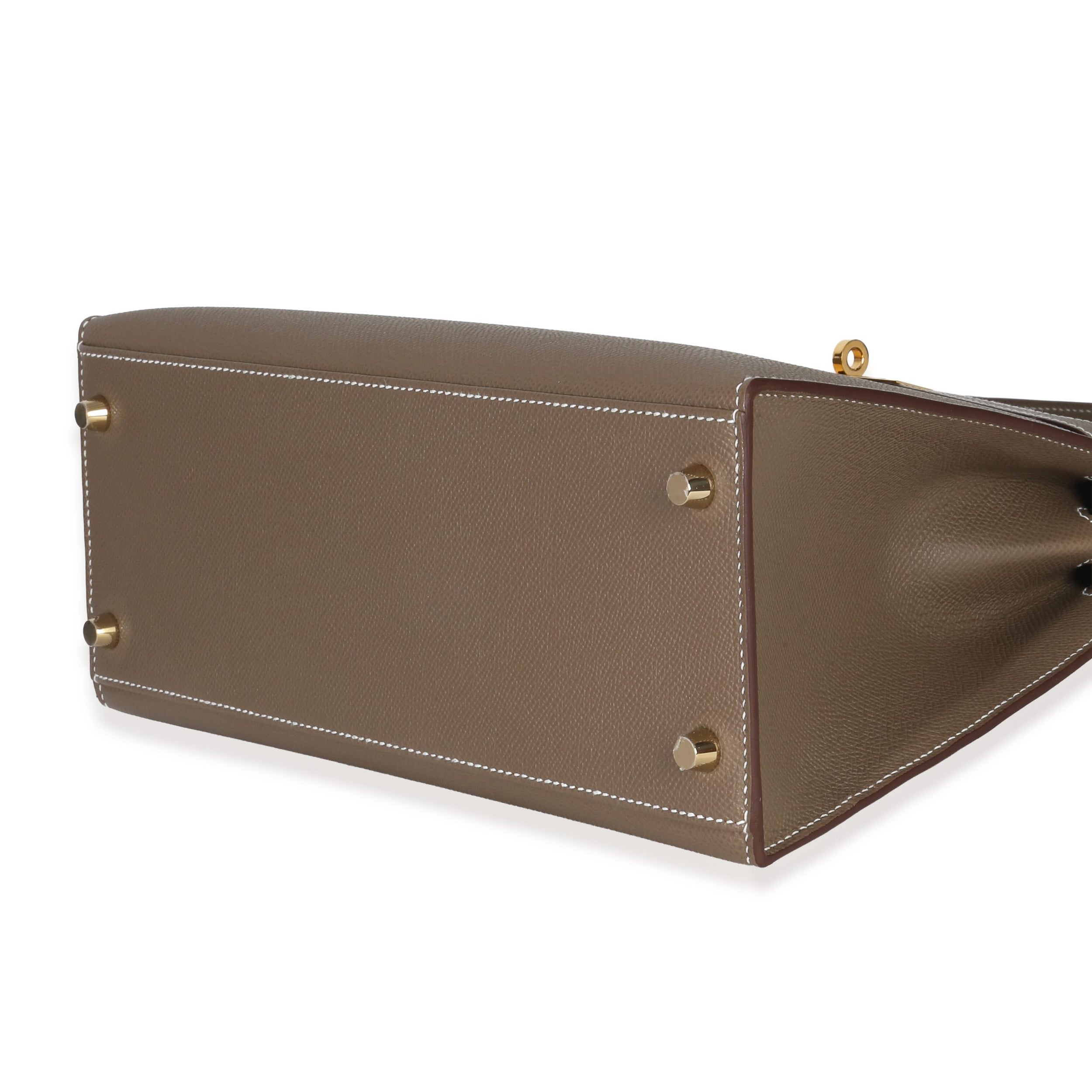 Hermès Epsom Sellier Kelly 28 GHW Etoupe