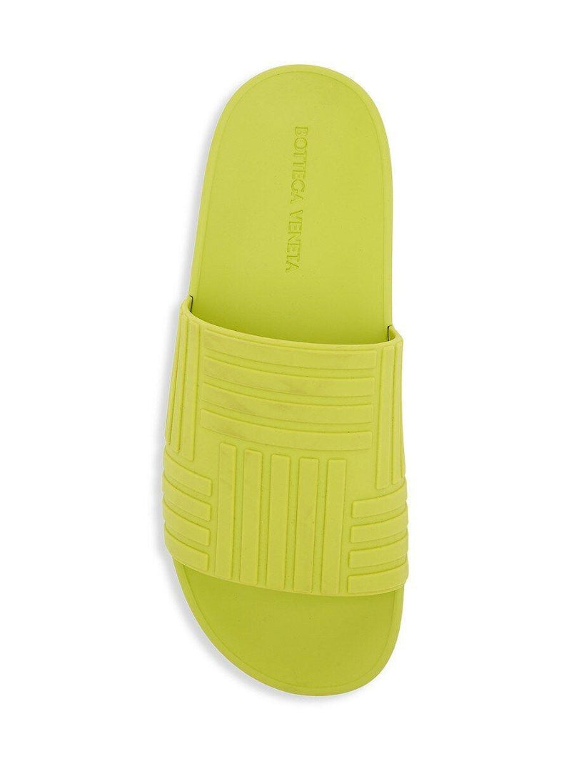 Bottega Veneta Kiwi Rubber Carpet Pool Slides