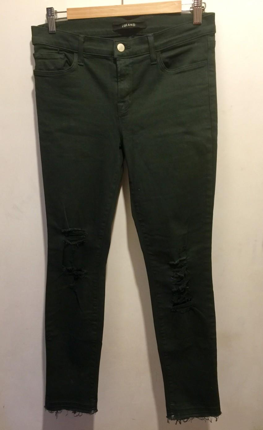 J Brand Alana High Rise Crop Jeans in Demented Evergreen