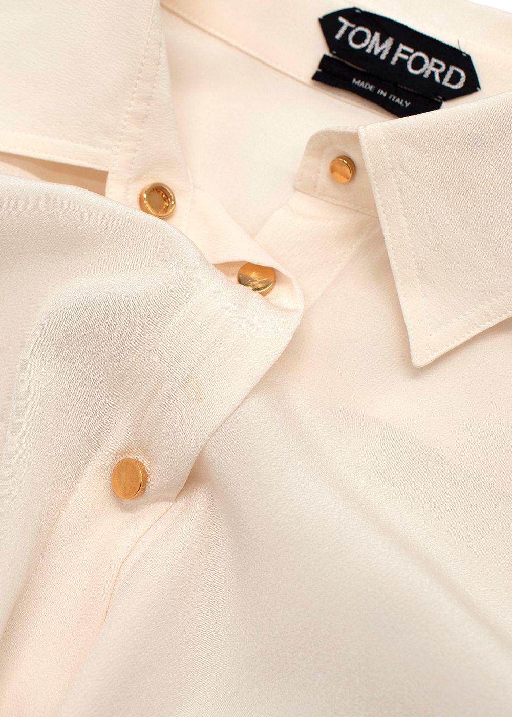Tom Ford Cream Silk Crepe Shirt
