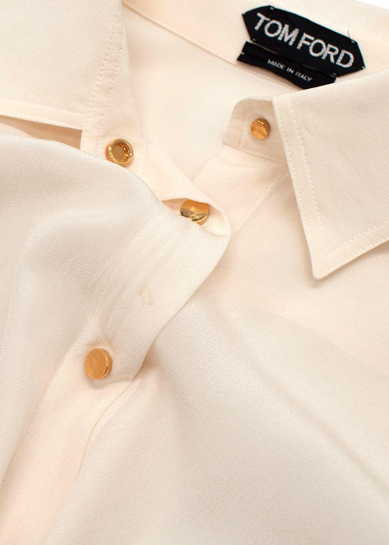 Tom Ford Cream Silk Crepe Shirt