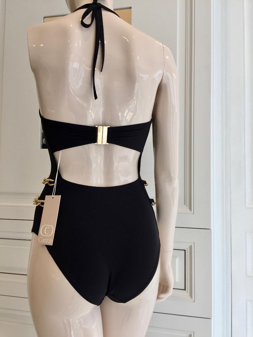 Carizzi Black 'Cocktail' Gold Chain Swimsuit