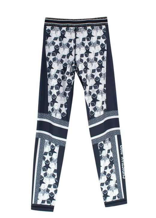 Christian Dior Navy 'Lucky Star' Printed Leggings