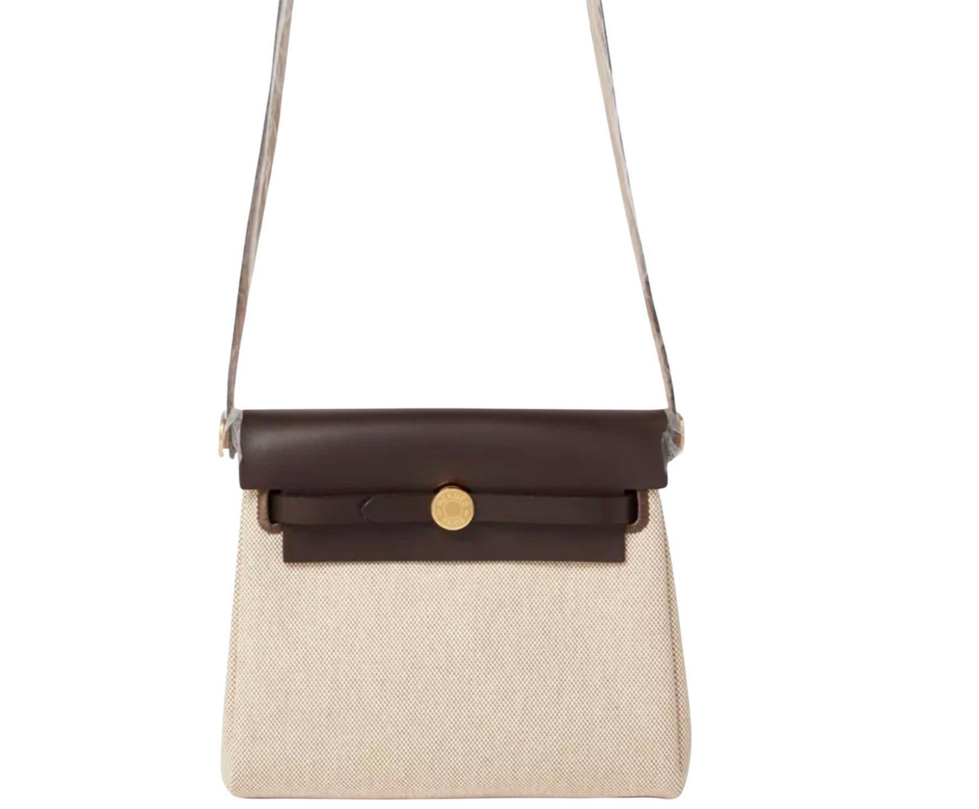 Hermes Ecru Ebene Mini Herbag