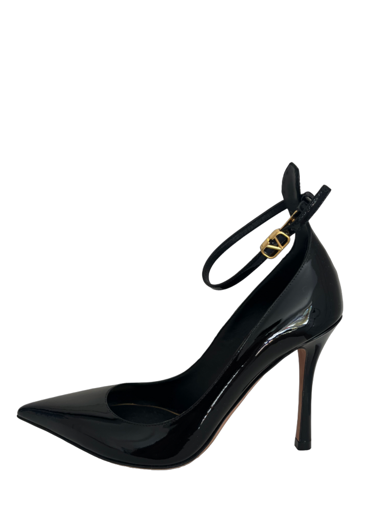 Valentino Tan-Go patent leather pumps