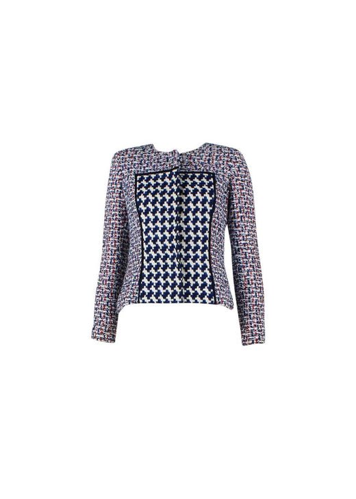 tricolour tweed jacket