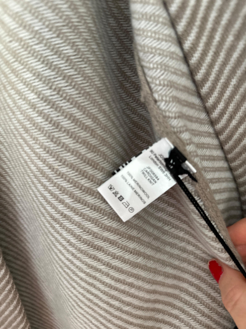 Beige Wool Tie Belt Cardigan
