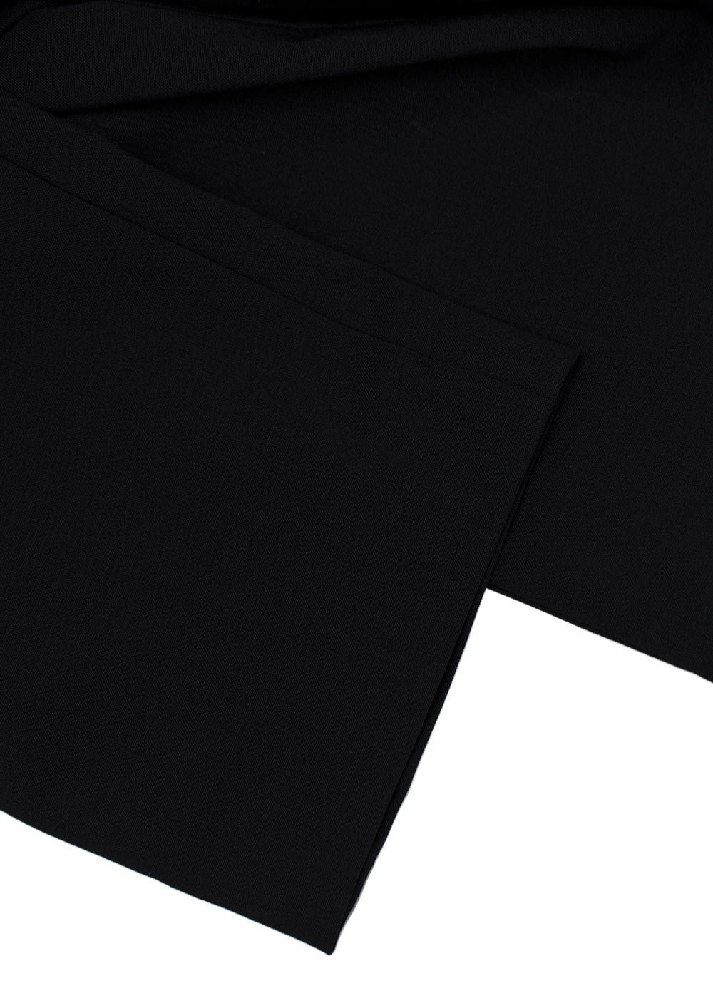 The Row Black Straight Leg Tailored Trousers