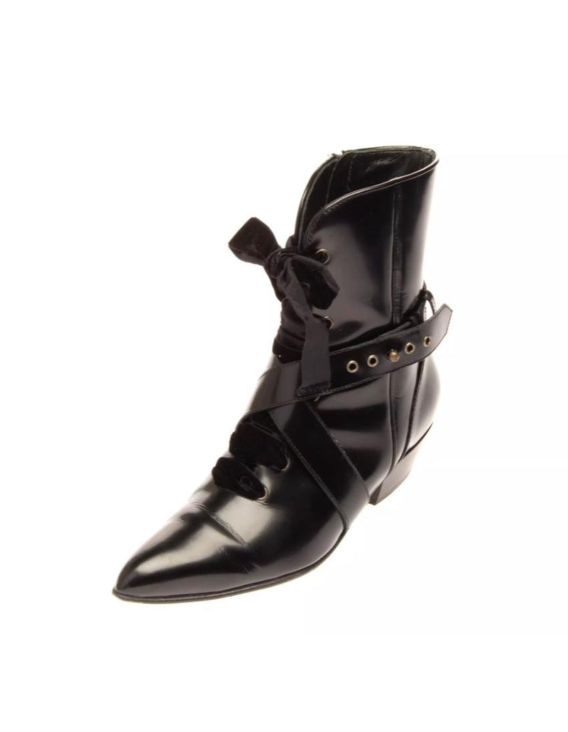PHILOSOPHY DI LORENZO SERAFINI Black Leather Ankle Boots
