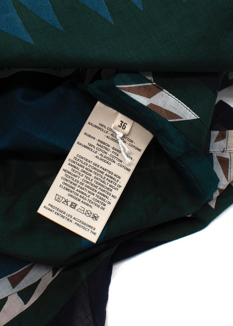 Hermes Blue Patterned Cotton Shirt