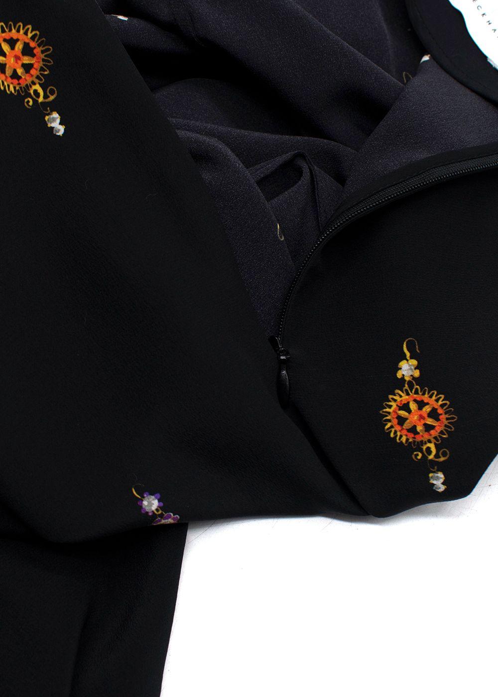 Victoria Beckham Black Embellished Earring Skirt