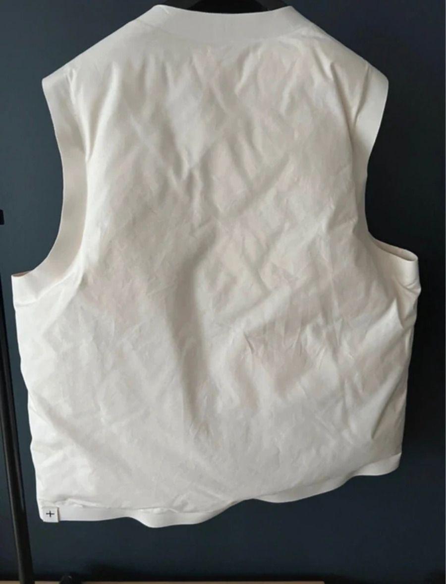 Jil Sander Cream Pffer Gilet