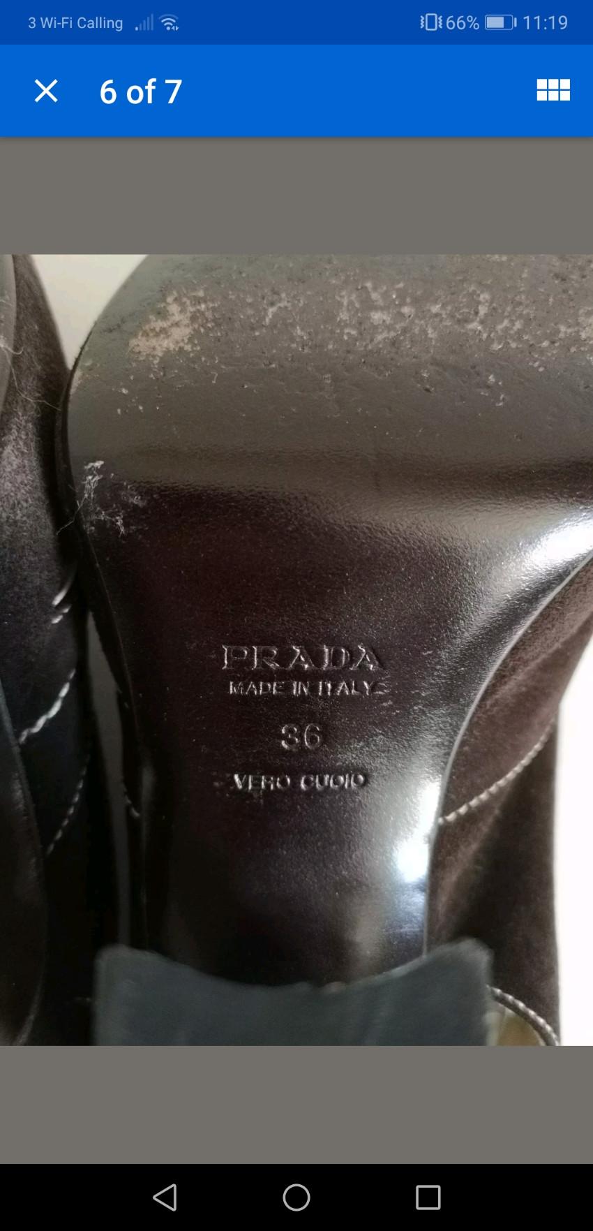 Prada Suede Peep Toe Sandals