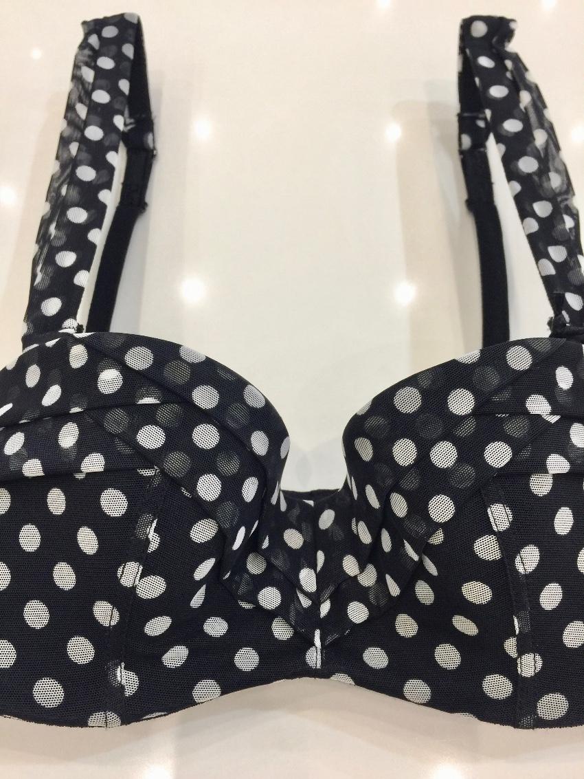 Chantal Thomass Polka Dot Tulle Strapless Bra & Brief Set