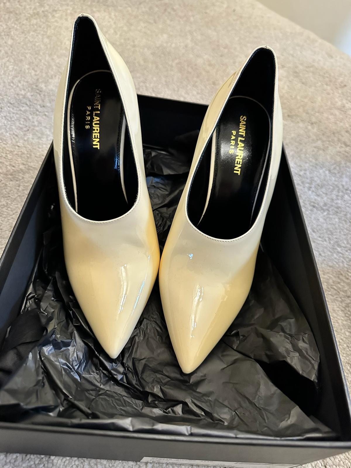 Saint Laurent Patent Leather Teddy High Vamp Pumps