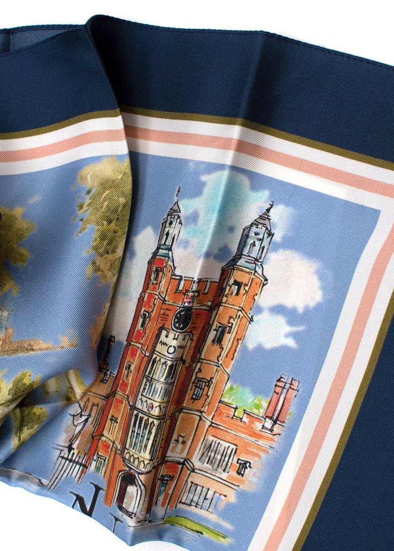Building Printed Silk Pocket Square