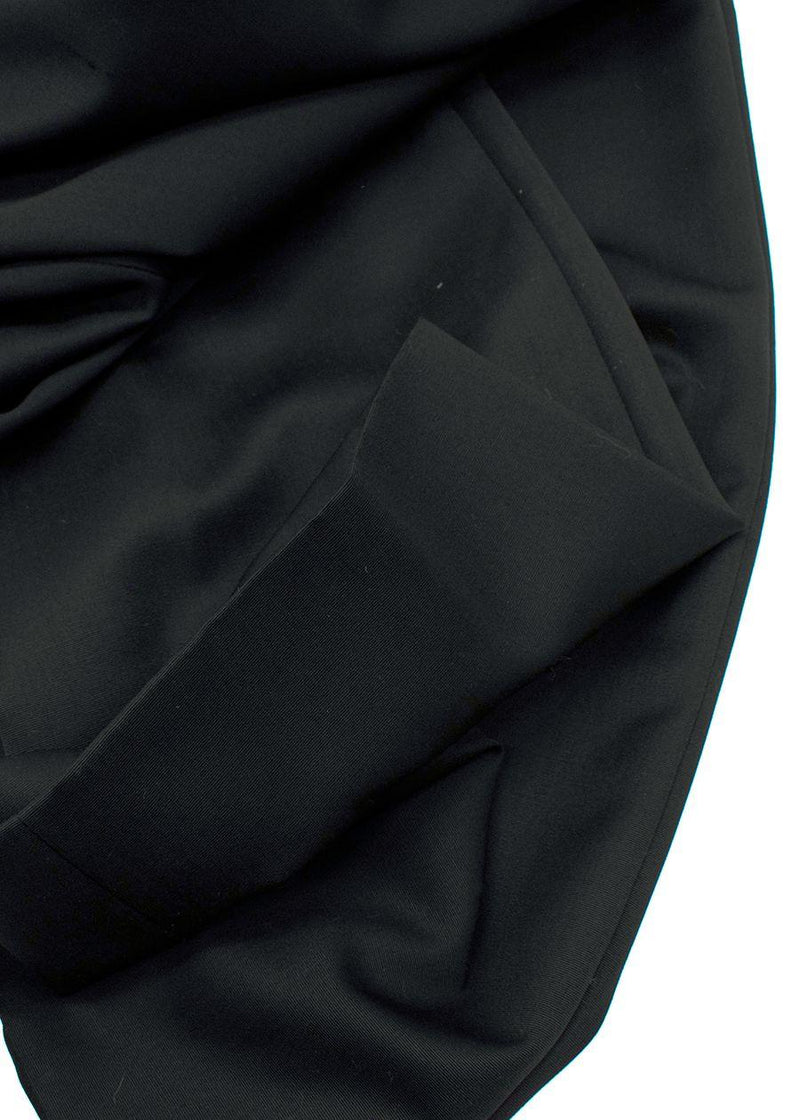 Textured Black Trousers
