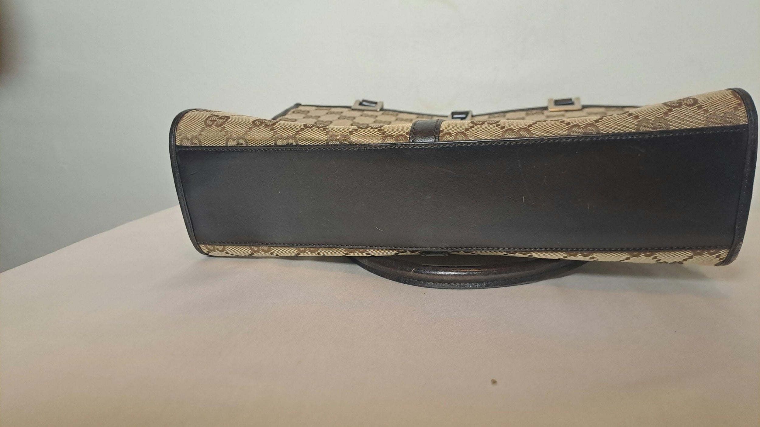 Gucci Vintage Brown Monogram Jackie Shoulder Bag