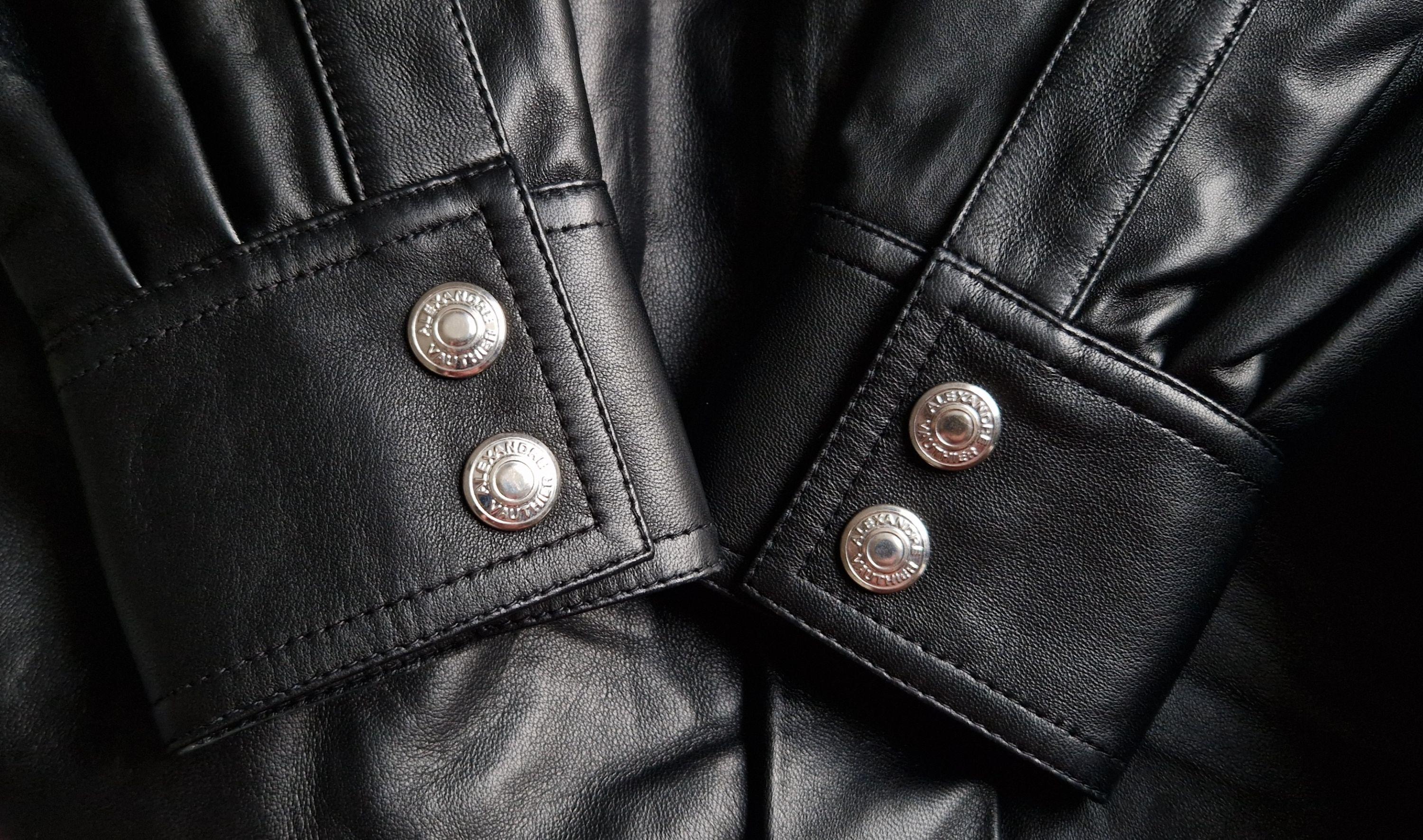 Oversized Black Leather Boyfriend Shirt