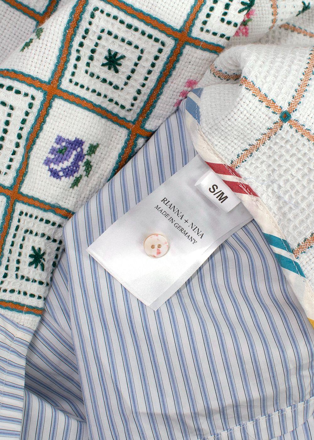 Rianna + Nina Floral Crochet Square Shirt