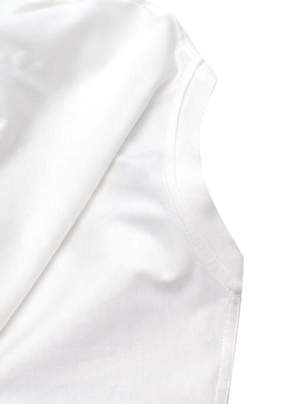 Hermes White Tonal Embossed T-Shirt