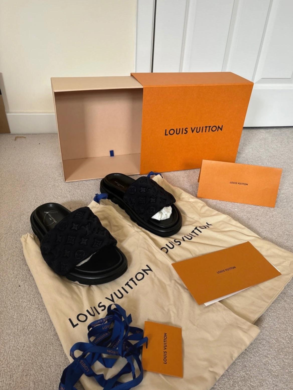 Louis Vuitton Black Pool Pillow Mules