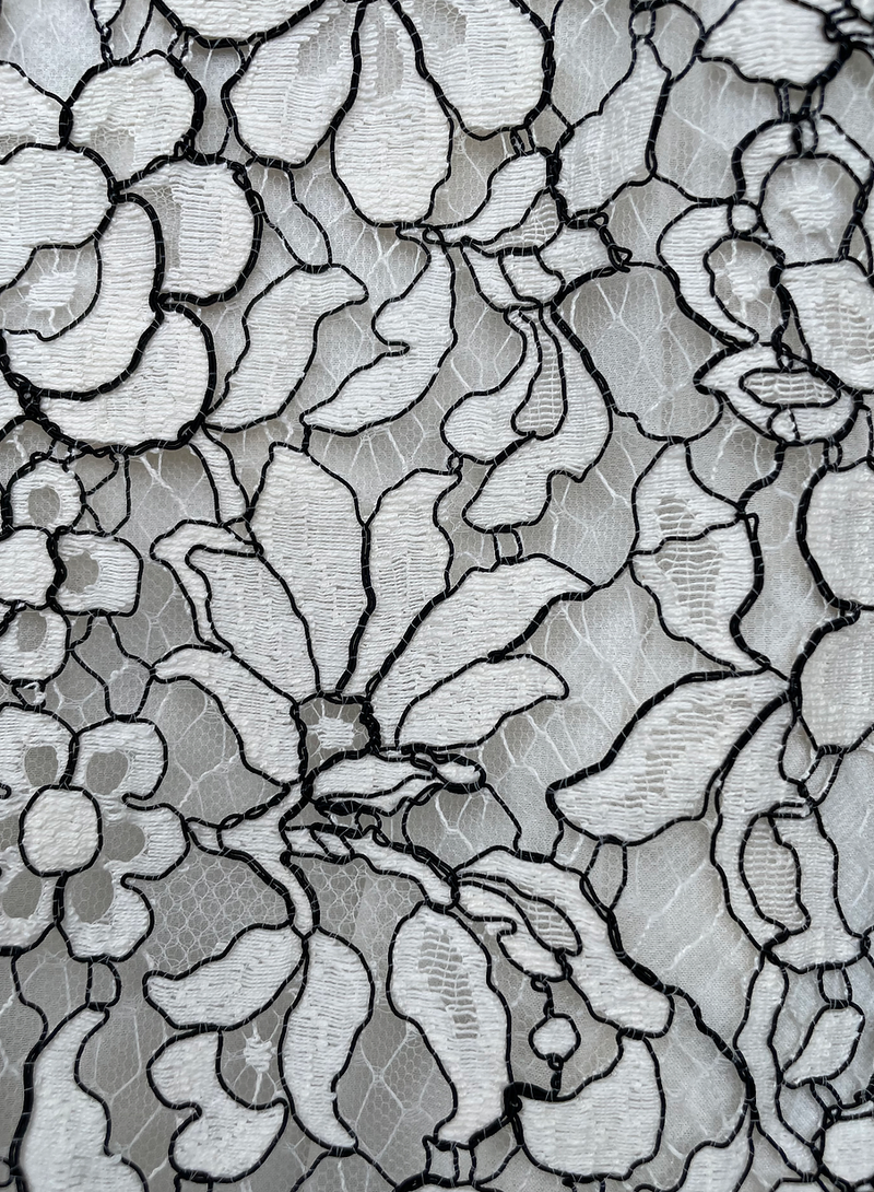 White Floral Lace Frilled Dress