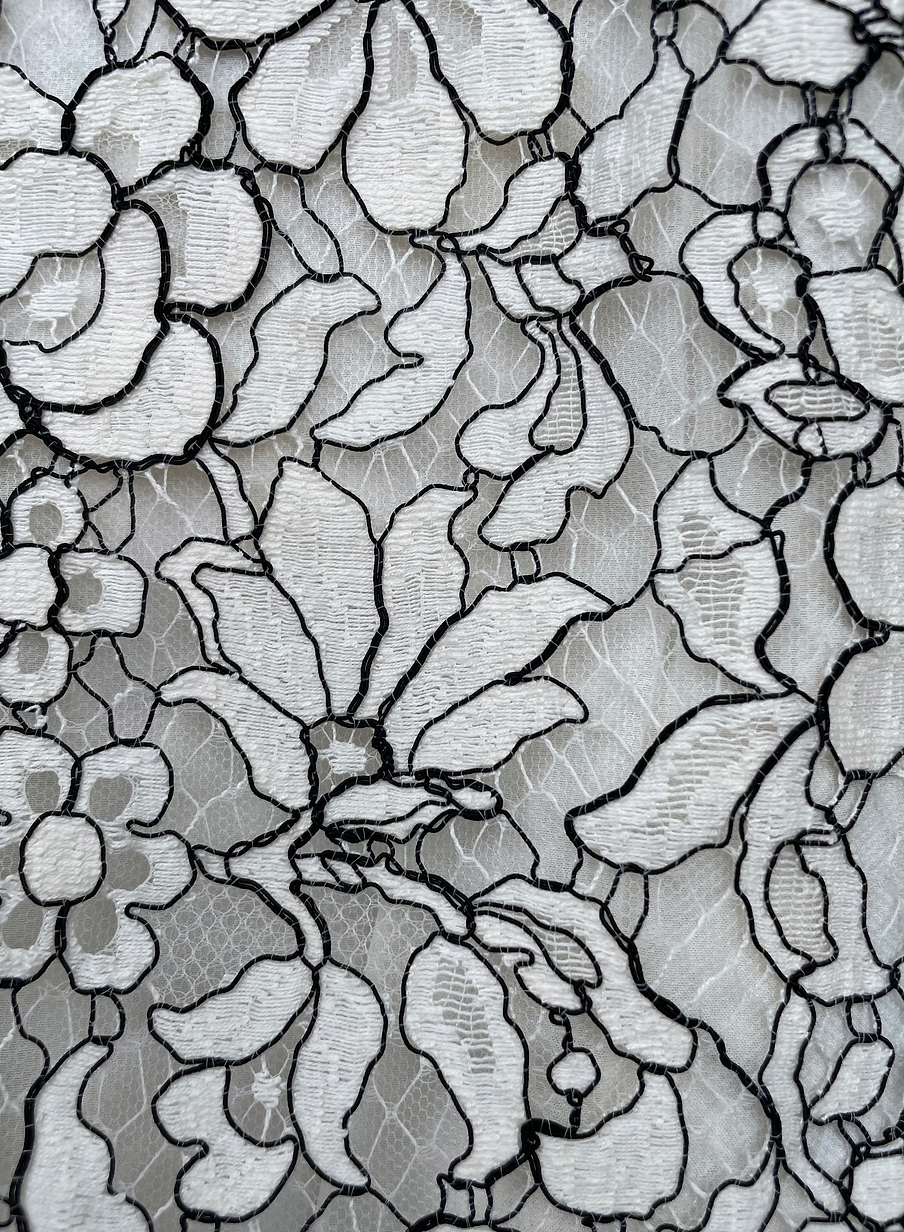 White Floral Lace Frilled Dress