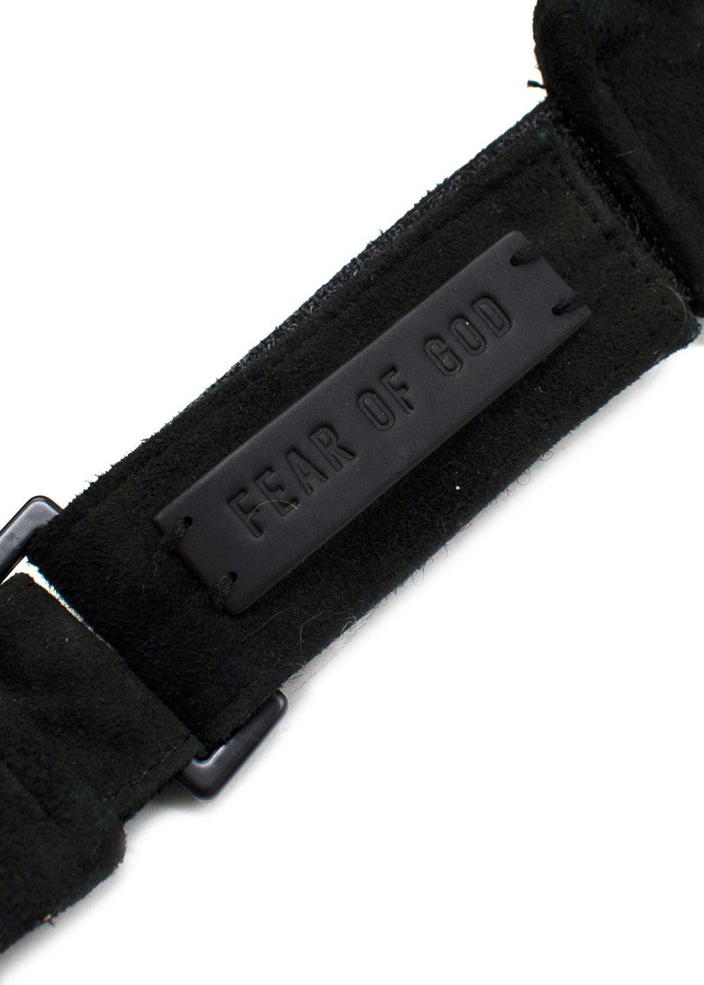Black Suede Visor Cap