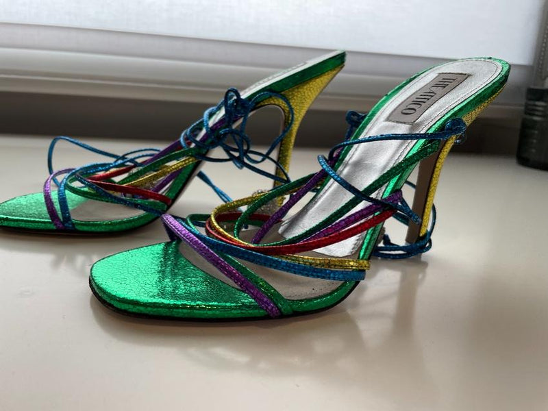 Attico Multicoloured Eve 110 Strappy Sandals