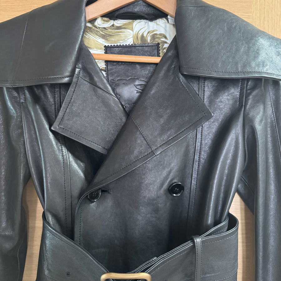 Burberry Runway Collection Black Leather Coat  2025