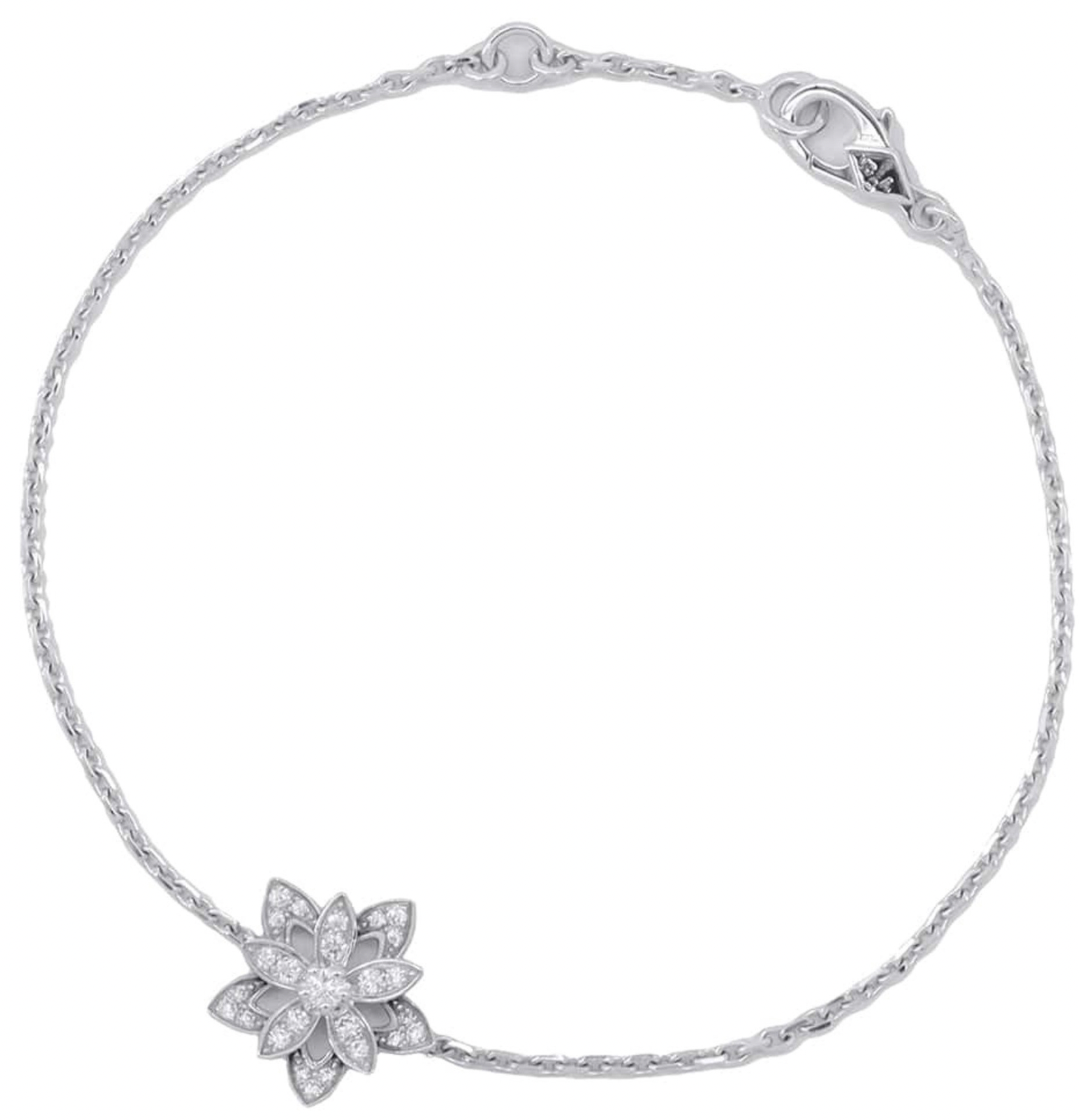 Van Cleef & Arpels White Gold Lotus Bracelet